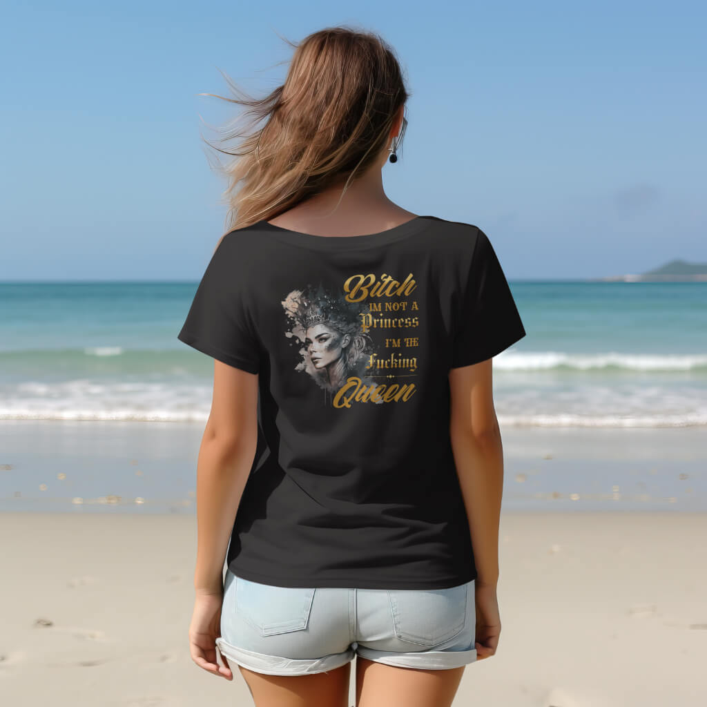 Not a Princess I’m the Queen statement T-shirt – urban streetwear voor vrouwen met attitude