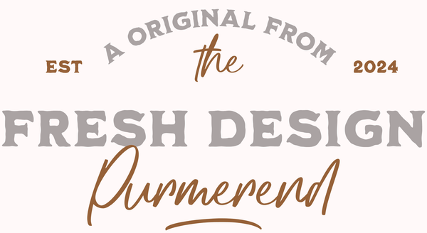 Logo van Fresh Design Purmerend met gestileerde tekst en ontwerp, vertegenwoordigt het merk.